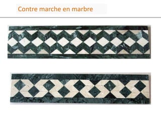 Contre marche en marbre
 