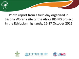 Photo report from a field day organized in
Basona Worena site of the Africa RISING project
in the Ethiopian highlands, 16-17 October 2015
 