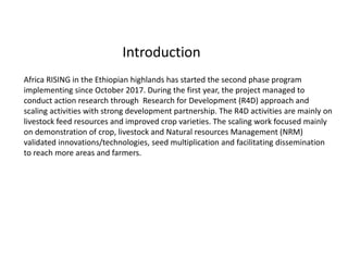 Photo report on Africa RISING R4D and Scaling initiatives field visit in southern Tigray, Ethiopia, 24-25 October 2017