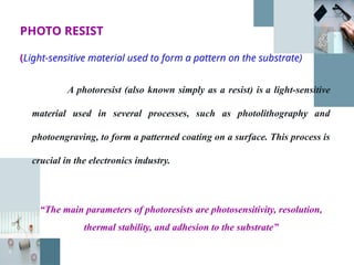 Comprehensive Overview of Photoresist Materials and Processes in ...