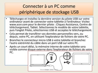 Pas de connexion USB
Exemple : Gérer votre mobile
de votre PC avec AirDroid
Médiathèque Lorient 2013G.VM - 2015
 