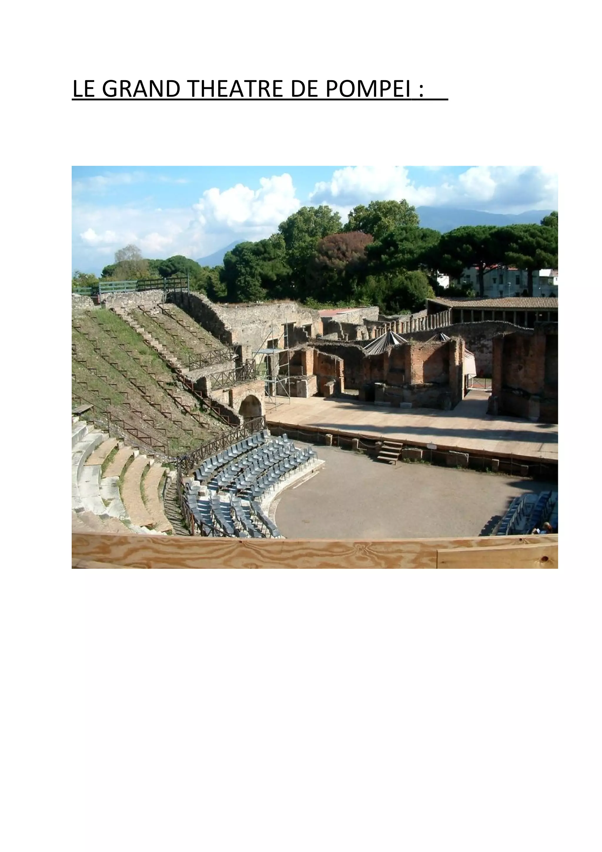 LE GRAND THEATRE DE POMPEI :