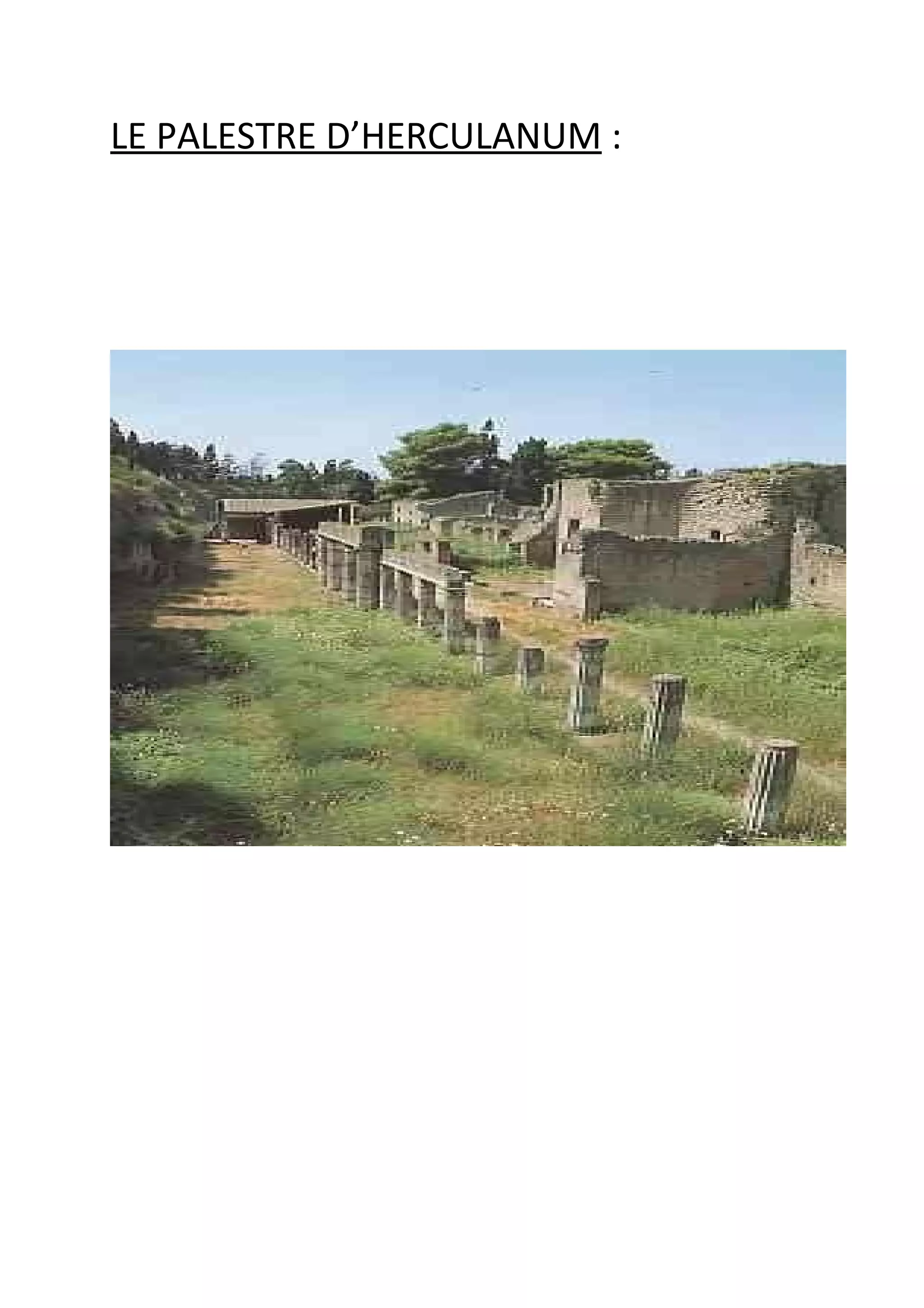 LE PALESTRE D’HERCULANUM :