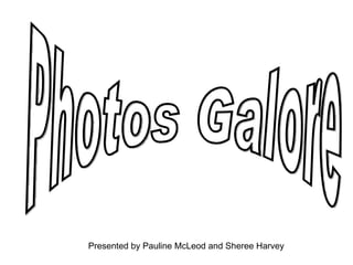 Photos Galore Presented by Pauline McLeod and Sheree Harvey 