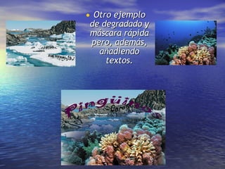 Otro ejemplo de degradado y máscara rápida pero, además, añadiendo textos. 