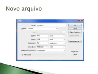 Apresentação sobre conceitos básicos do Adobe Photoshop