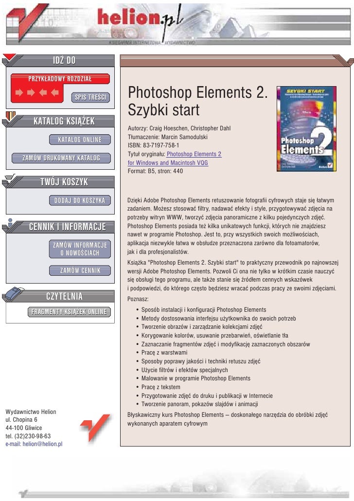Photoshop Elements 2 Szybki Start