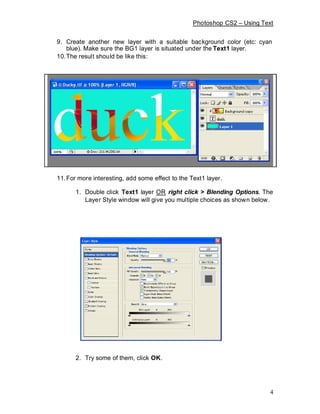 Using Cs2 Photo Effects Photoshop - Module 4 | PDF
