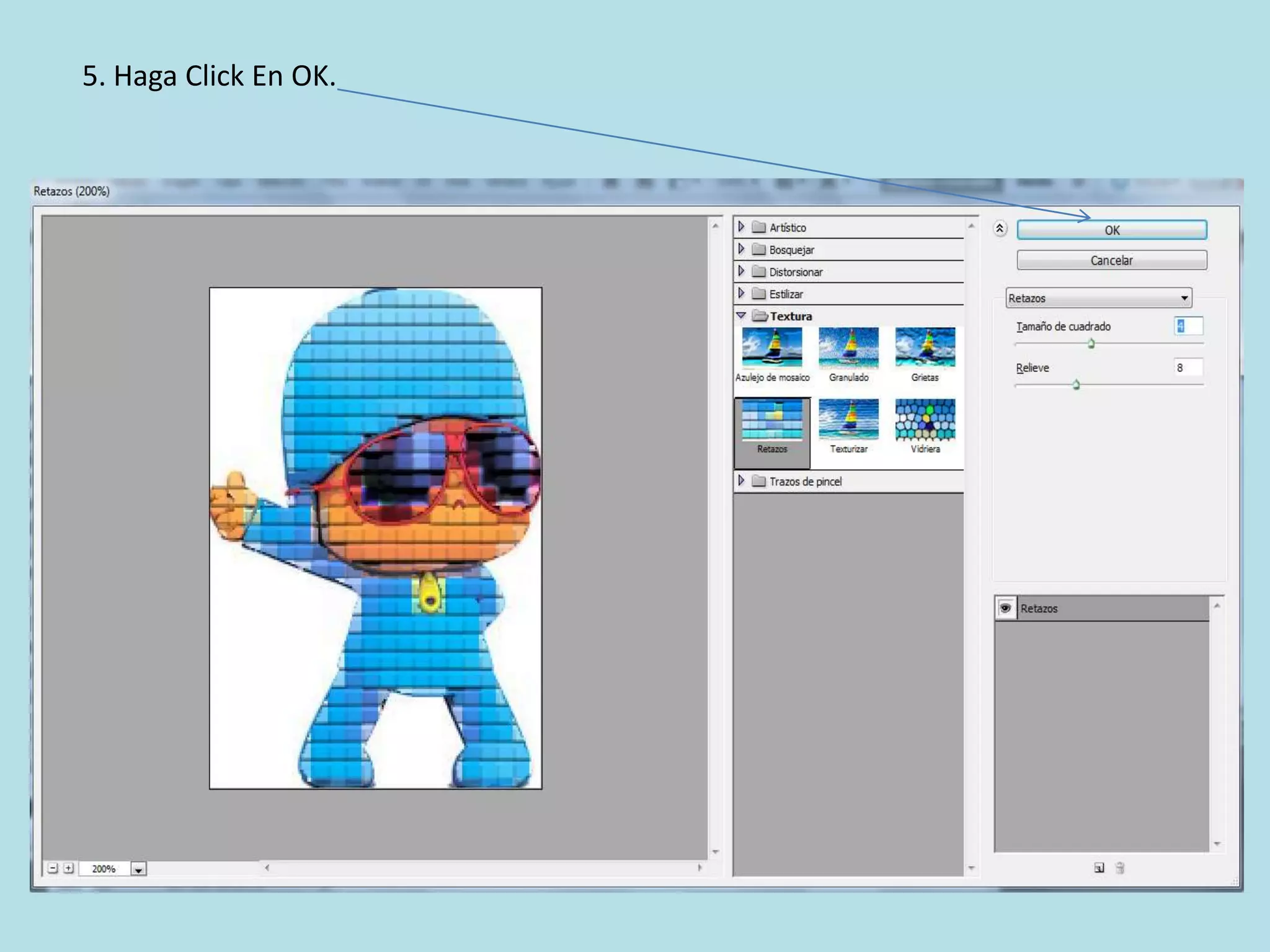5. Haga Click En OK.
 