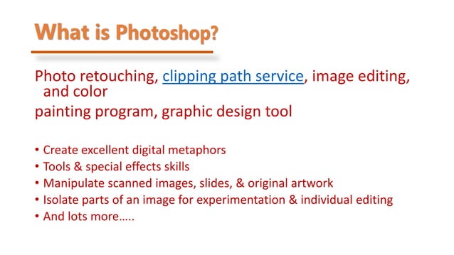 Introducing to Photoshop Basic Tools | PPT