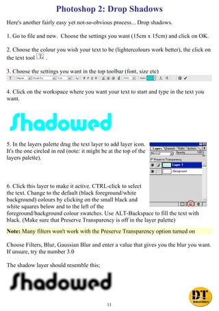 Photoshop Tutorial Booklet | PDF