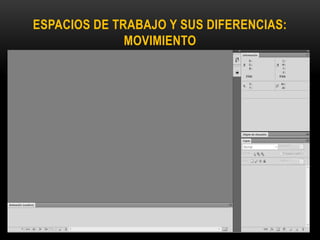 ESPACIOS DE TRABAJO Y SUS DIFERENCIAS:
              MOVIMIENTO
 