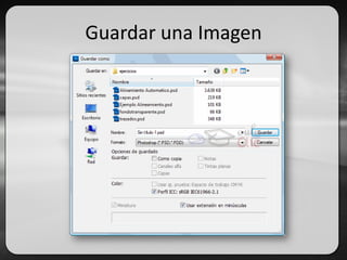 Guardar una Imagen
 