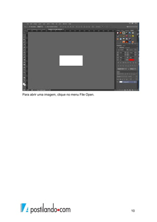 10 
Para abrir uma imagem, clique no menu File Open. 
 