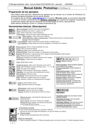 © Ofimega Acadèmies. Salou Guía de Adobe PHOTOSHOP (PIJ - reducido) 19/05/2009 1
Plumas: Dibujo vectorial
Pluma magnética:...