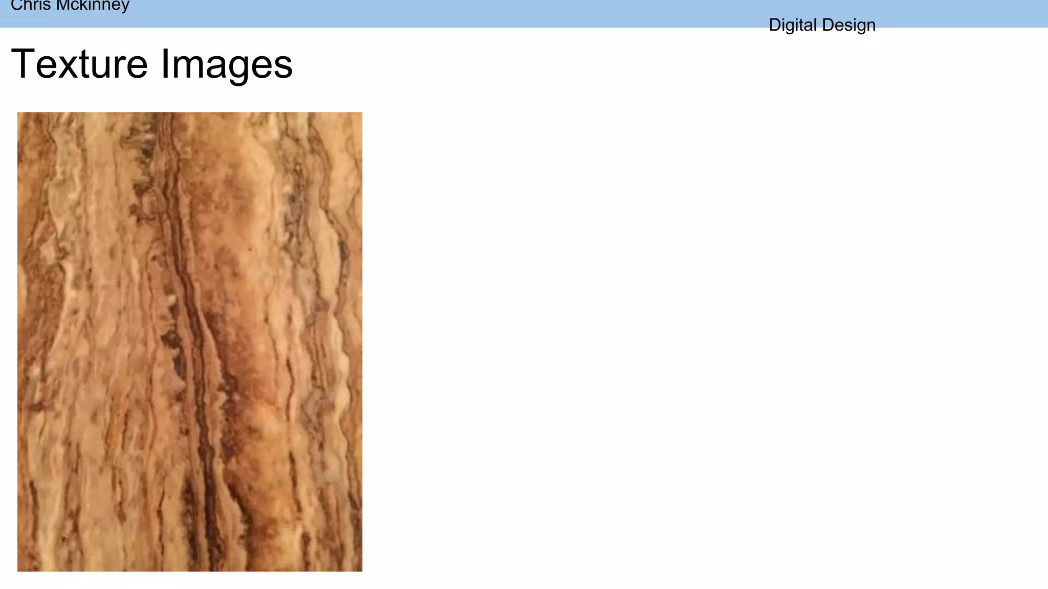 Chris Mckinney
Digital Design
Texture Images
 