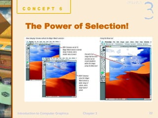 Chapter 3 22
Introduction to Computer Graphics
The Power of Selection!
 