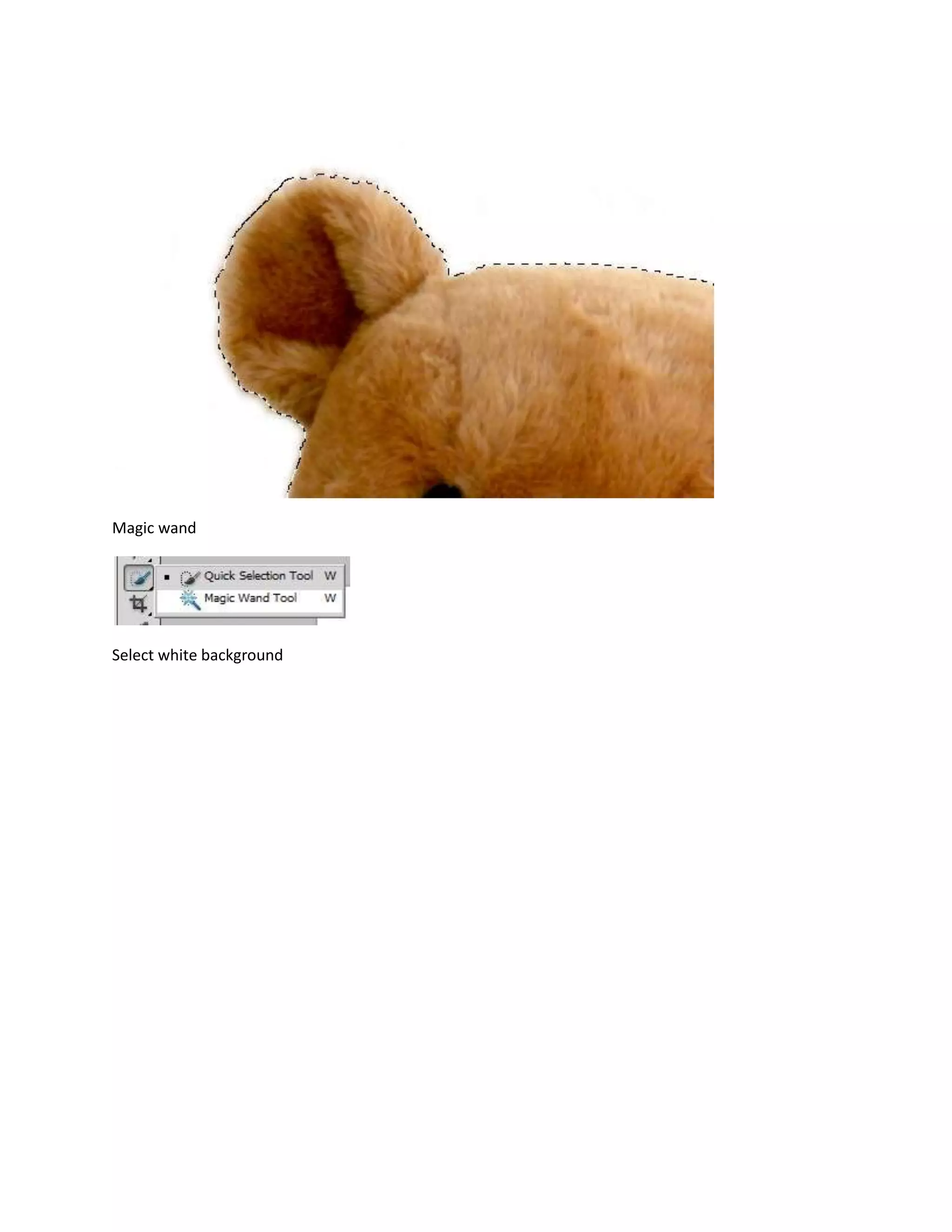 Magic wand




Select white background
 