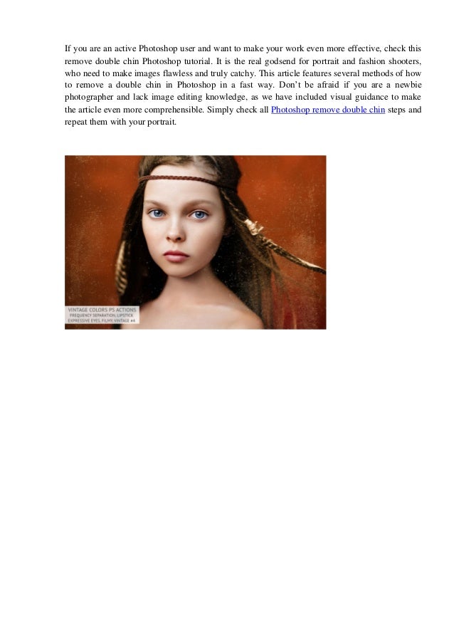 Remove Double Chin In Photoshop