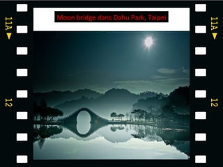 Moon bridge dans Dahu Park, Taipei
 