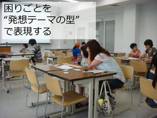困りごとを
“発想テーマの型”
で表現する
 
