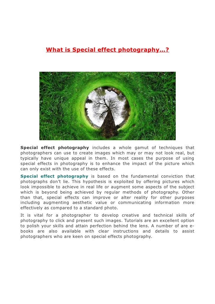 Photography Tricks Trick Photography and Photo Special Effects