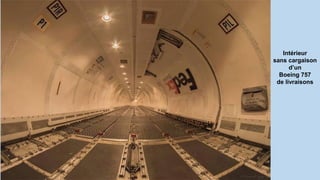 Intérieur
sans cargaison
d’un
Boeing 757
de livraisons
 