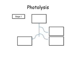 Stage 1Stage 1
Photolysis
 