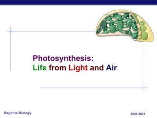 Regents Biology 2006-2007
Photosynthesis:
Life from Light and Air
 