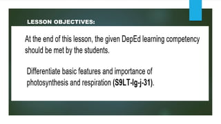 LESSON OBJECTIVES:
 