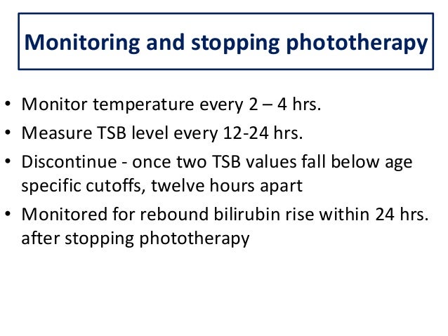 Phototherapy in jaundice
