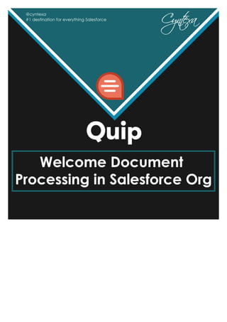 Salesforce Quip Features