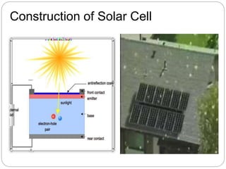 Construction of Solar Cell
 