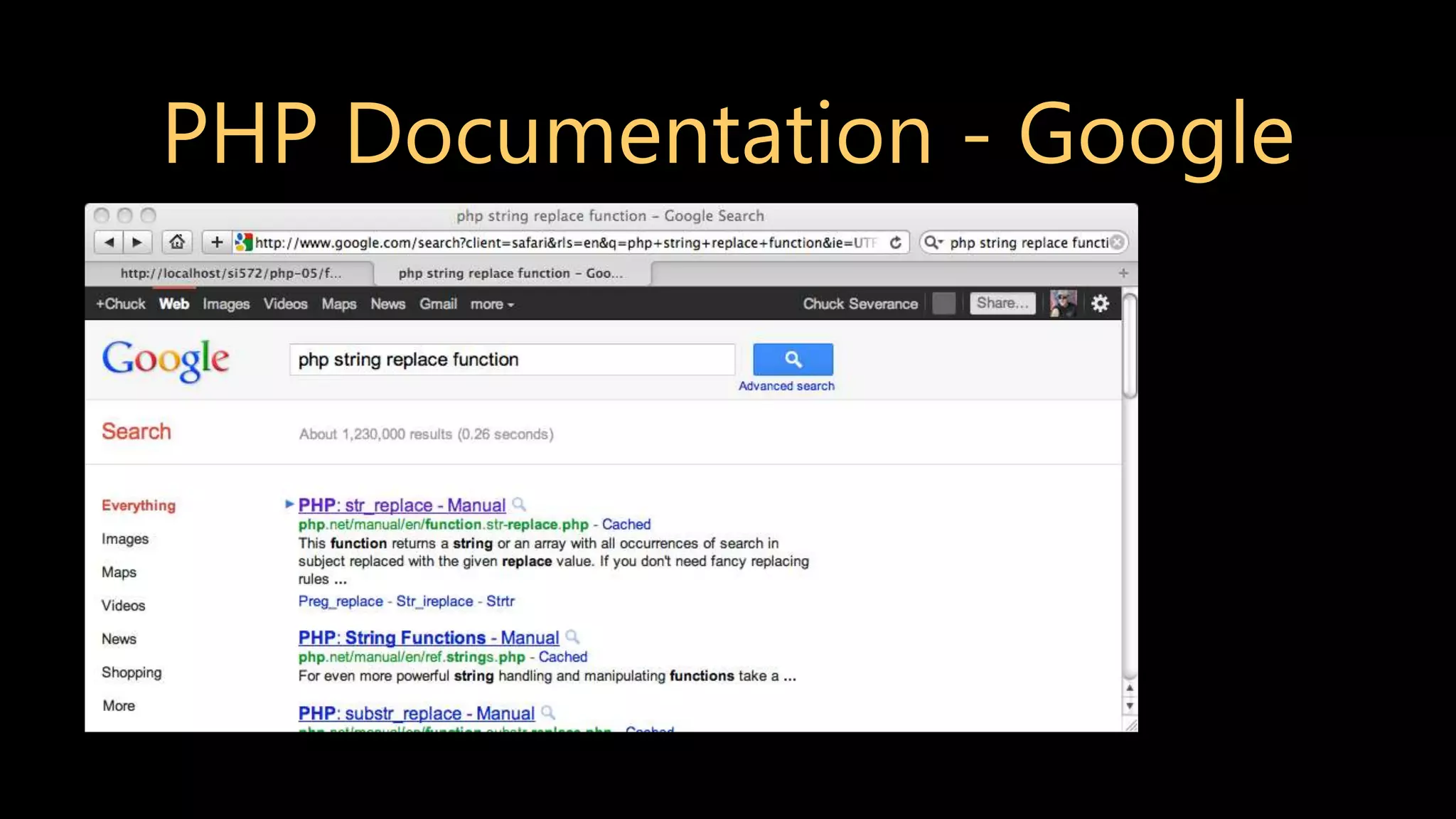 PHP Documentation - Google 