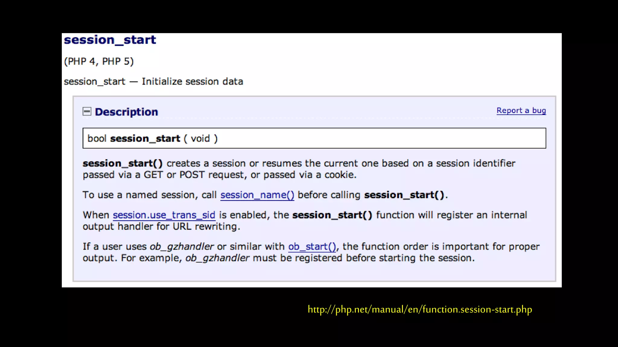 http://php.net/manual/en/function.session-start.php
 