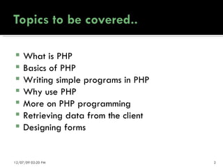 php for beginners' | PPT
