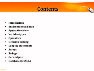 Introduction To PHP | PPT | Databases | Computer Software and Applications