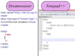 Dreamweaver Notepad++
 