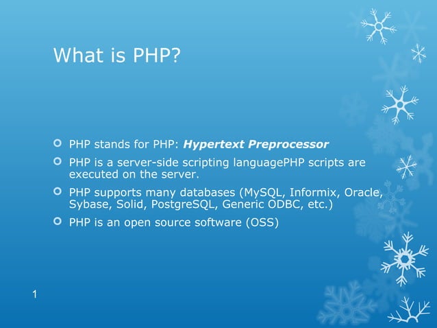PHP - Web Development | PPT