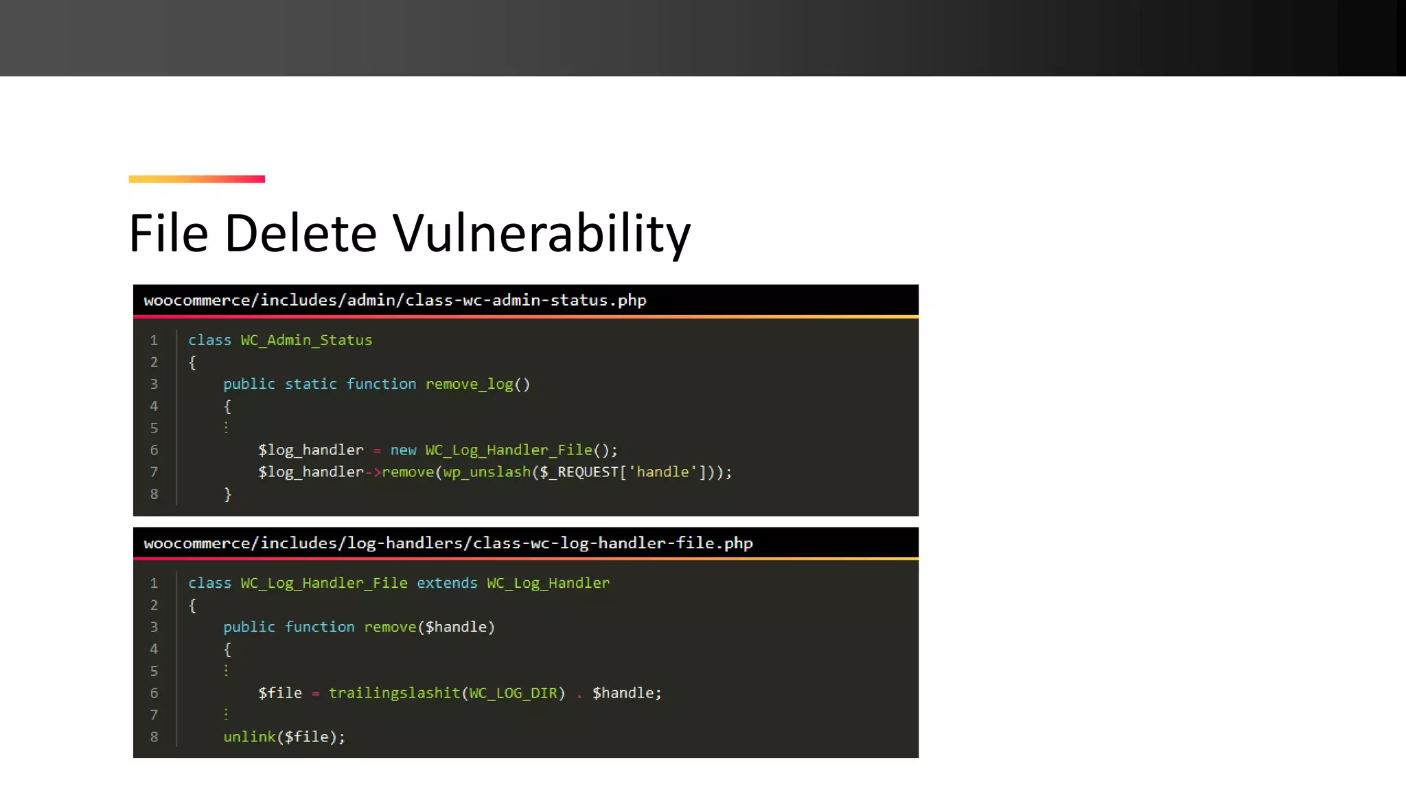 File Delete Vulnerability 