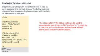 PHP BASICs Data Type ECHo and PRINT.pptx