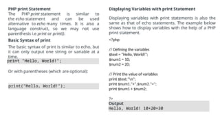 PHP BASICs Data Type ECHo and PRINT.pptx