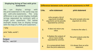 PHP BASICs Data Type ECHo and PRINT.pptx