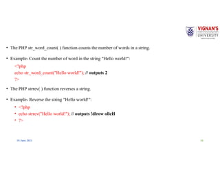 PHP Epressions and types of expressions with suitable example | PPTX