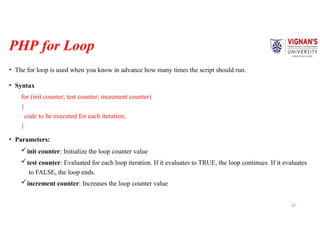 PHP Epressions and types of expressions with suitable example | PPTX