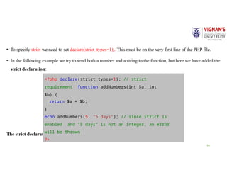 PHP Epressions and types of expressions with suitable example | PPTX