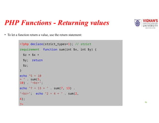 PHP Epressions and types of expressions with suitable example | PPTX