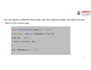 PHP Epressions and types of expressions with suitable example | PPTX