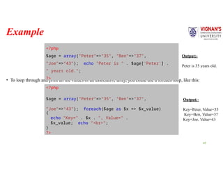 PHP Epressions and types of expressions with suitable example | PPTX