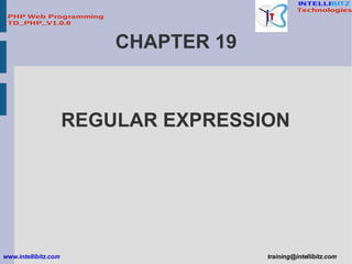 CHAPTER 19 REGULAR EXPRESSION 